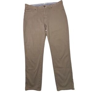 Peter Millar Ultimate Sateen Men's Tan Stretch Pants Size 36x28 Cotton Modal